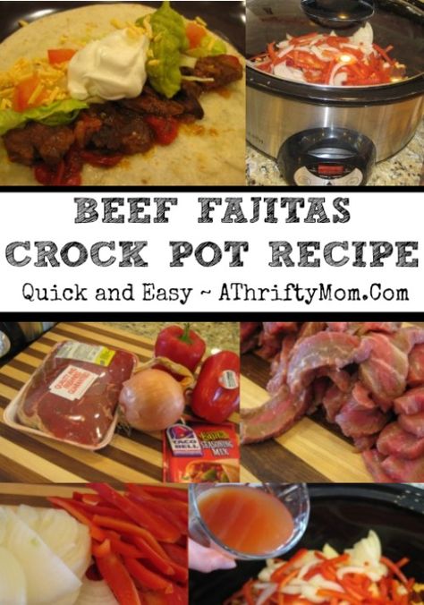 Crock Pot Fijitas recipe, quick and easy #CrockPot #Recipes #SlowCooker #Fall #Beef Crock Pot Fajitas, Fajitas Recipe, Crock Pot Food, Beef Fajitas, Crock Pot Recipe, Fajita Recipe, Crockpot Dishes, Crockpot Beef, Crock Pot Slow Cooker