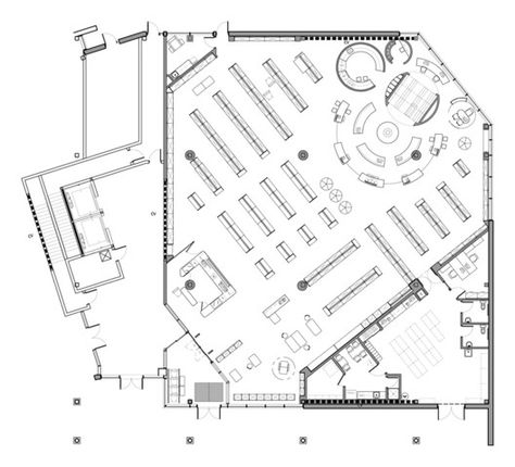 Gallery of Uniprix Pharmacy and Medical Center / Jean de Lessard Designers Créatifs - 15 Grocery Store Floor Plans, Music Store Design, Building Design Plan, Feng Shui Principles, Healthcare Architecture, Supermarket Design, Pharmacy Design, Store Layout, Architectural Floor Plans