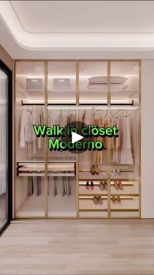 24K views · 1.1K reactions | Walk in clóset moderno, las puertas de cristal y la luz led le aportan un aspecto moderno y elegante a tu clóset. Si estás pensando en fabricar tu walk in clóset estoy aquí para ayudarte 🖐🏼🤝🏡 #closet #clósets #walkincloset | Ideas y muebles - Muebles a Medida | iidea.cl · Original audio Walking Closet, Custom Closet, Walk In Closet, Walk In, Walking, Audio, Led, Closet