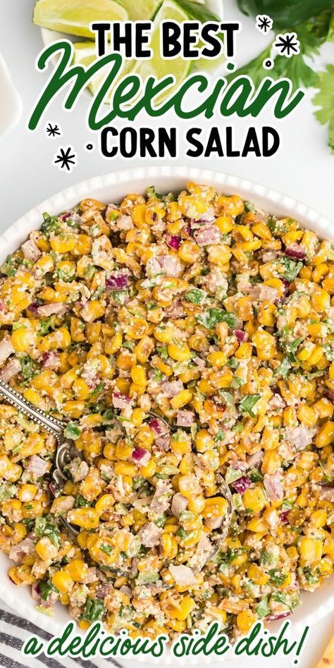 Mexican Corn Salad Jalapeno Corn Salad Recipe, Mexican Corn Salad With Fritos, Mexican Corn Skillet, Mexican Street Corn Jalapeno Poppers, Hot Corn Side Dish, Corn And Jalapeno Side Dish, Trader Joes Side Dish Recipes, Sides To Go With Tri Tip, Side Dishes For Enchiladas