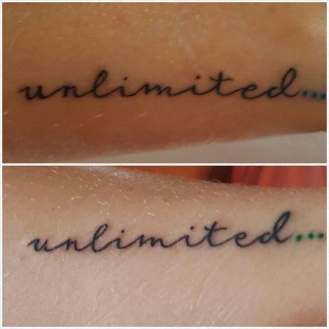 She Galinda to my Elphaba!  #ourfutureisunlimited #wicked #bestfriendtats Wicked Musical Inspired Tattoos, Wicked Musical Tatoos, Unlimited Tattoo Wicked, Elphaba And Glinda Tattoos, Elphaba Tattoo Ideas, Wicked Movie Tattoo, Matching Wicked Tattoos, Galinda Wicked Tattoo, Wicked Inspired Tattoos