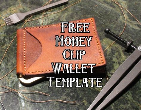 This downloadable pdf file is for a free simple leather money clip wallet template. Easy build and allows for two or more card slots and a clip to hold cash. Diy Leather Wallet Pattern, Leather Card Wallet Pattern, Pouch Template, Wallet Pattern Free, Leather Patterns Templates, Wallet Template, Leather Money Clip, Leather Money Clip Wallet, Leather Working Patterns