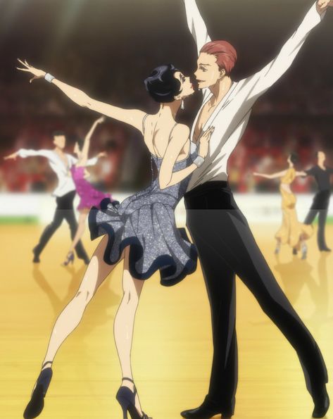 Ballroom Youkoso, Hyodo Kiyoharu, Kiyoharu Hyoudou, Dancing Drawing Reference, Ballroom Anime, Dancing Poses Drawing, Ballroom Aesthetic, Jive Dance, Ballroom E Youkoso