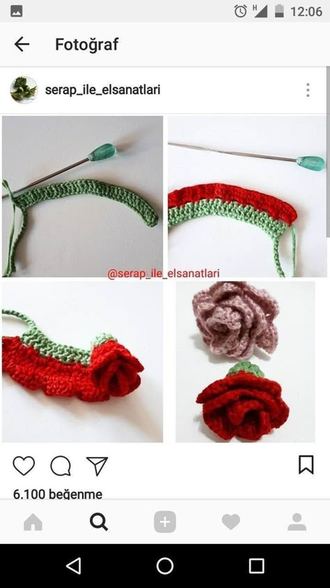 Crochet Rose Pattern, Crochet Flowers Free Pattern, Crochet Tutorial Pattern, Mode Crochet, Crochet Bouquet, Crochet Plant, Crochet Design Pattern, Crochet Stitches For Beginners, Flower Crochet