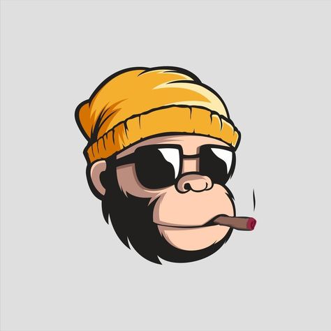 Monkey With Glasses, Monkey Logo Design, Monkey Logo, Monkey Tattoos, Character Logo, Wallpapers Cartoon, Cartoon Monkey, Colorful Logo Design, Logo Mascot