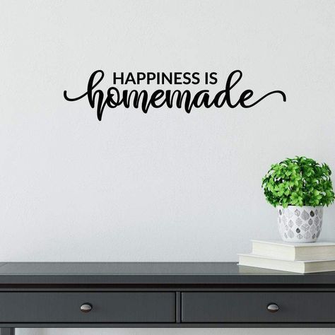 Happiness Is Homemade Family Wall Sticker Quote. 
 Available in 2 sizes: 
 55cm x 15cm 
80cm x 22cm 
 - Can be applied to most smooth flat surfaces (Walls, windows, cupboards, and many more!) 
- Printed using high quality premium, waterproof gloss digital vinyl 
- Much cleaner, easier and cheaper than painting a room 
- 
- Interior life guaranteed to 5 years 
 Please note wall art stickers colours may vary slightly depending on your monitor/device. The more the wall sticker is removed and re-positioned, the less effective the adhesive becomes. 
 You will receive your order in a hardened envelope/postal tube, to ensure protection of your wall stickers. 
 Image used is for display purposes only. Painting A Room, Family Wall Quotes, Wall Stickers Quotes, Family Decals, Family Wall Decals, Happiness Is Homemade, Wall Art Stickers, Matt Brown, Family Wall Art