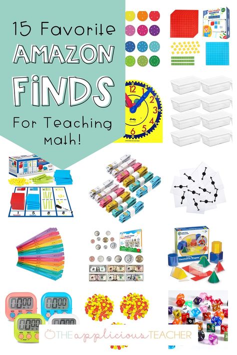 17 Favorite math tools found on Amazon. These are great list of math manipulatives you can find on Amazon! TheAppliciousTeacher.com Homemade Math Manipulatives, 2nd Grade Math Manipulatives, 3rd Grade Math Manipulatives, Second Grade Math Manipulatives, Math Helper, Math Activities For Toddlers, Math Tools, Eureka Math, Math Blocks