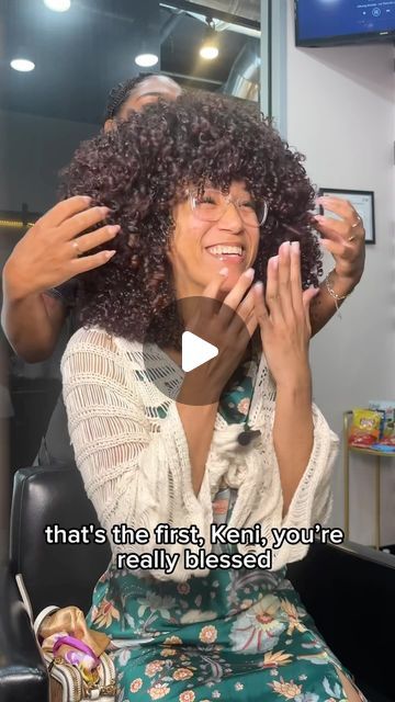 Kenidia D Quinones Alamo on Instagram: "Consultation, results and REACTION �💓 All the way from JERSEY once again, and always honored to have you in my chair @lennygstyles, I love you gurl. 

Products used; @innersenseorganicbeauty I create hold and @mizani coil gel for the win 

#consultation #beforeandafter #curlycut #naturalhair #curlyspecialist #orlandohairstylist #comunidadrizada #naturalhaircommunity #curlyhair #drycut #reaction #curls" Curly Fro With Bangs, Curly Fro, Natural Hair Community, Natural Styles, All The Way, No Way, Hair Stylist, Bangs, I Love You