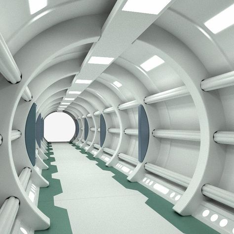 Sci-Fi Spaceship Corridor 5 3D Model #AD ,#Fi#Sci#Spaceship#Model Scifi Interior Design, Spaceship Corridor, Sci Fi Hallway, Scifi Corridor, Space Station Interior, Spaceship Model, Sci Fi Spaceship, Hidden Tunnel, Starfleet Ships