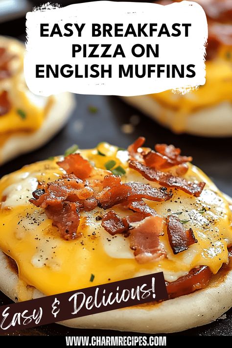 Start your day right with this easy English Muffin Breakfast Pizza. Simply toast your English muffins until golden brown and pile on scrambled eggs, melted cheese, and your favorite breakfast toppings. Think crispy bacon, fresh veggies, or even a splash of hot sauce for added flavor. This simple recipe is not only delicious but also quick to prepare, making it perfect for busy mornings. Whether you're serving it for breakfast, brunch, or a late-night snack, this recipe is sure to please everyone at the table. Enjoy every cheesy bite! English Muffin Breakfast, Leftover Breakfast, Muffin Breakfast, Easy Breakfast Options, Easy English, Sausage Patty, English Muffins, Sauteed Veggies, Breakfast Pizza