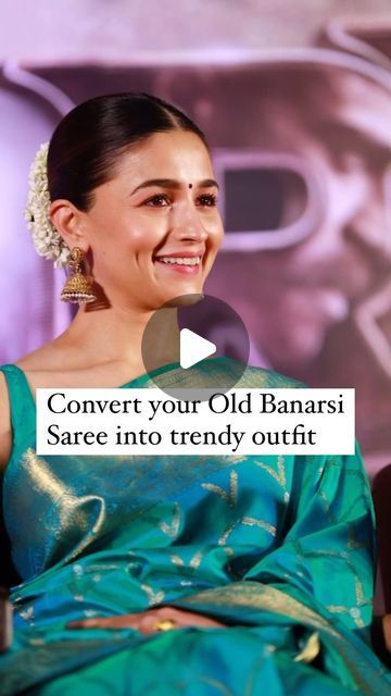 Salwar Suit From Old Sarees, Gowns From Old Sarees, Suits From Old Sarees, Banarsi Dress Designs, Trendy Salwar Suit Designs, Trendy Suits Women Indian, Banarsi Saree Look, Saree To Dress Convert, Banarsi Suit Design Indian Style