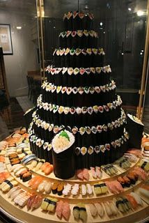 Sushi Tower...WOW Sushi Tower, Sushi Rolls, What You Eat, Food Photography, Tower, Rolls, Cake, Photography