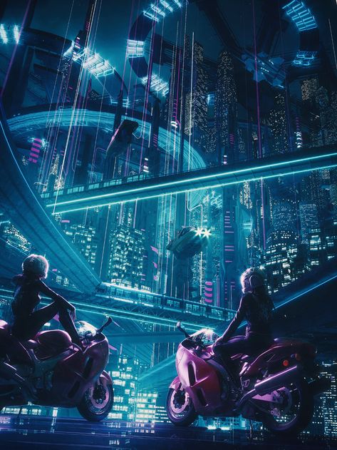 ArtStation - bikers Style Cyberpunk, 2560x1440 Wallpaper, Sci Fi City, Futuristic Aesthetic, New Retro Wave, Cyberpunk Aesthetic, Cyberpunk City, Arte Cyberpunk, Fantasy City