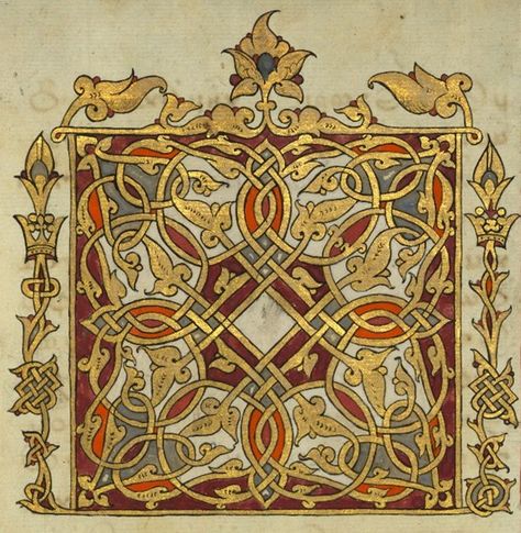 Celtic Manuscript Illuminated, Celtic Illumination, Celtic Manuscripts, Illustrated Manuscript, Medieval Books, Illumination Art, Book Of Kells, Book Of Hours, Medieval Manuscript