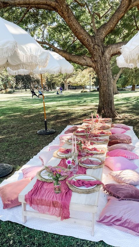 Our picnics are perfect for every celebration - birthdays, baby showers, engagement parties and more! Book with us today! | Instagram Party Themes 25th Birthday, Summer Picnic Party Ideas, Picnic Set Up Birthday, Outside Birthday Picnic, Cute Picnic Party, Picnic For Birthday, Simple Birthday Picnic, Picnic Aesthetic Cumpleaños, Cute Picnic Birthday