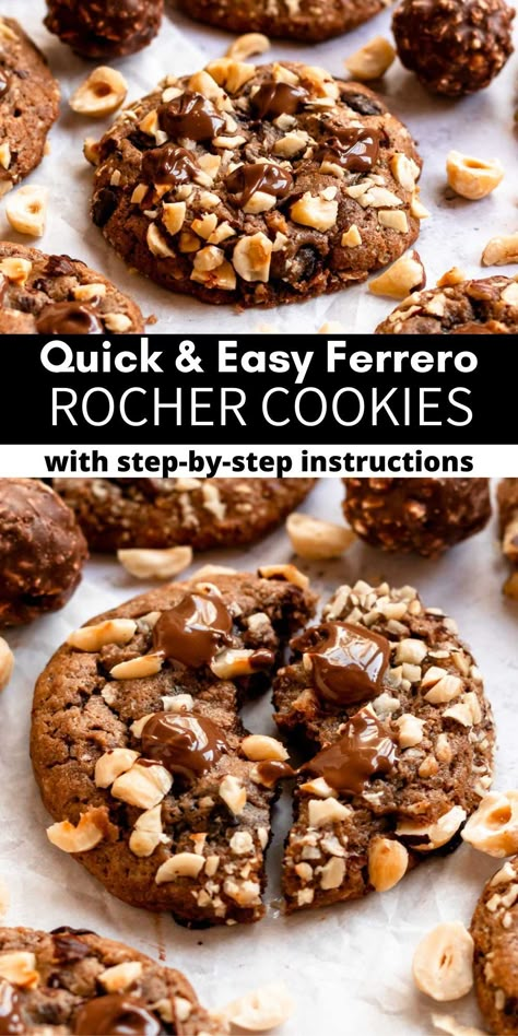 Cookies Hazelnut, Brownie Vegan, Hazelnut Recipes, Hazelnut Cookies, Hazelnut Chocolate, Sports Nutritionist, Nutella Cookies, Nut Recipes, Chocolate Delight