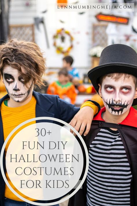 30+ Fun Easy DIY Halloween Costume Ideas and Inspiration for Kids | Lynn Mumbing Mejia Easy Diy Teen Boy Halloween Costumes, Halloween Costumes 9 Year Boys, Halloween Costumes 12 Year Boy, Toddler Boys Halloween Costumes Diy, Easy Diy Halloween Costumes For Kids Boys Last Minute, Diy Boys Halloween Costumes Last Minute, Boys Halloween Costumes 2024, Halloween Costume Boys 10-12, Scary Boy Halloween Costumes