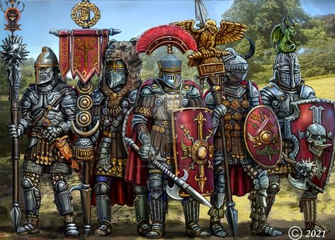 When thinking about American Kingdoms, I ended up wondering what Roman medieval knights would look like. The internet did not disappoint! https://www.deviantart.com/james-olley/art/Roman-legion-Medieval-Knights-896937010 #althistory #history #comic #animatic #art Roman Knight, Medieval Knights, My Fantasy World, Knight Art, Medieval Knight, Fantasy Male, Fantasy Armor, Armor Concept, Fantasy Warrior