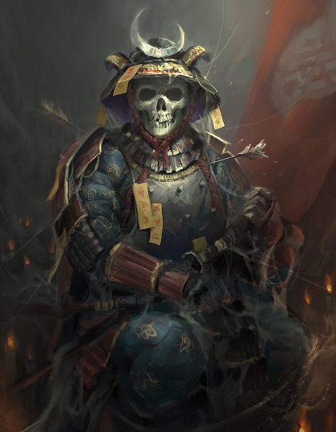 ArtStation - undead samurai, Pandu Mahardika Dark Samurai Art, Zombie Samurai, Undead Samurai, Bone Witch, Warrior Concept Art, Zombie Monster, The Catacombs, Forgotten Realms, The Metaverse