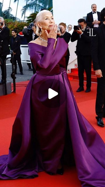 Emanuela Formoso - TheᖷL® on Instagram: "Bonjour #fashionlovers 🫶

 The undisputed queen of the penultimate red carpet of Cannes (tonight is the closing ceremony and I can’t wait to see the looks and find out the winners) was her, @helenmirren in this spectacular purple @eliesaabworld Haute Couture fall 2023 gown (to which they added sleeves compared to the dress seen on the catwalk). 

The whole look was perfected and embellished with @chopard jewels

Yes or no?

#helenmirren 
#cannes2024
#redcarpetfashion 

#TheᖷL 
#fashionlover
#emanuelaformoso
#fashionista 
#fashionstyle 
#fashionlook 
#stylishlook
#fashionwriter
#fashioninfluencer 
#influencer 
#fashioneditor
#fashioninspo
#styleblogger
#styleinspo
#styleoftheday
#stylewriter 
#fashionicon 
#fashiondress 
#fashionoutfit 

📸 Getty" Add Sleeves, Amazing Woman, Red Carpet Gowns, Yes Or No, Fall 2023, Fashion Editor, Red Carpet Fashion, Fashion Lover, Amazing Women