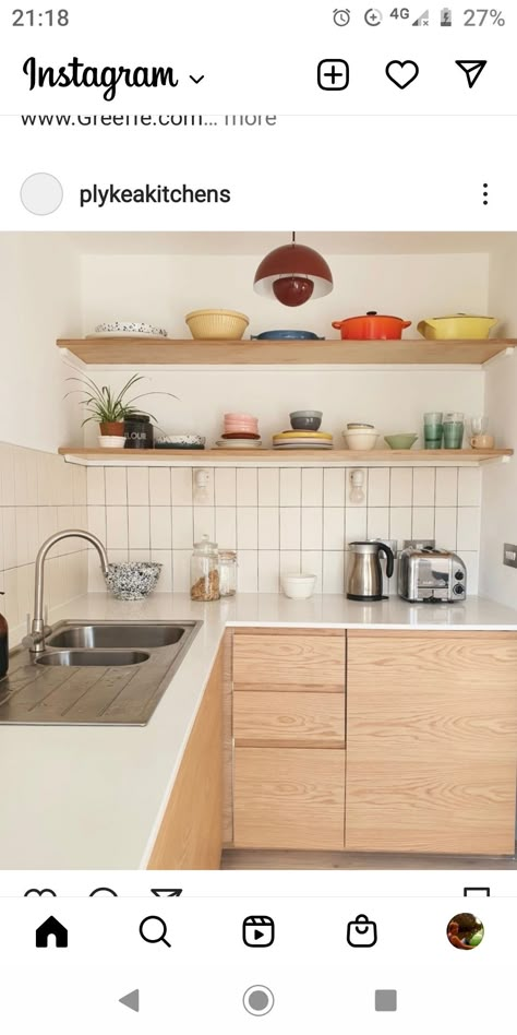 Ikea Kitchen Handles, Ikea Small Kitchen, Birch Kitchen Cabinets, Modern Oak Kitchen, Sektion Cabinets, Ikea Kitchen Inspiration, Ikea Metod Kitchen, Ikea Kitchens, Diy Cabinet Doors