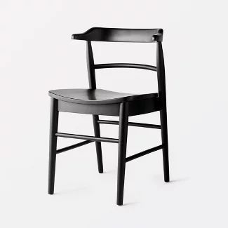 Threshold designed with Studio McGee New Arrivals : Page 2 : Target Black And Rattan Dining Chair, Trendy Chairs, Shea Mcgee, High Back Dining Chairs, Black Dining, Dining Room Style, Room Styles, Black Dining Chairs, Wooden Dining Chairs