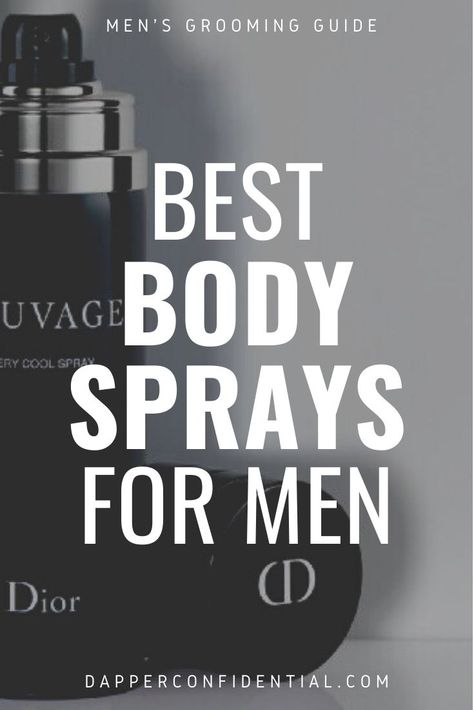 Since cologne’s not always appropriate for the workplace, body sprays have been taking off among men as a way to smell good and give themselves a distinctive scent. Read the article for our top picks - from affordable to luxurious. Men’s Body Spray, Mens Body Spray, Men Smell Good Routine, Best Body Spray, Men Scents, Men Body Spray, Fragrance Tips, Mens Perfume, Body Spray For Men