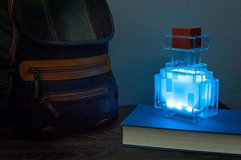 Minecraft Potion Bottle Light Color-Changing LED Lamp | 7 Inch Night Light Minecraft Potion Bottle, Color Changing Lamp, Game Props, Led Desk, Mood Light, Potion Bottle, Color Changing Led, Bottle Lights, Authentic Design