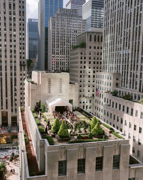 Brian Gluckstein, Rooftop Wedding Ceremony, New York Wedding Venues, Nyc Rooftop, Rooftop Wedding, The Plaza, Nyc Wedding, Wedding Mood, Wedding Places