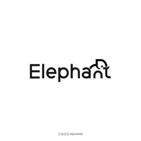 African Logo, Elephant Logo Design, Jade Elephant, Word As Image, Typography Logo Inspiration, Logo Word, Hand Work Design, Elephant Logo, Work Design