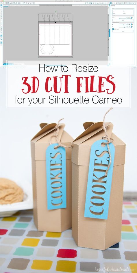 Tips for Resizing Silhouette Studio 3D Cut Files Silhouette Cameo Boxes, Cameo Cookies, 3d Silhouette, Vinyl Projects Silhouette, Silhouette School Blog, Silhouette Cameo Tutorials, Silhouette School, Free Silhouette, Silhouette Tutorials