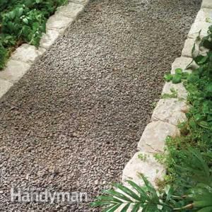 Planning a Backyard Path: Gravel Paths A garden path enhances any backyard. Learn about design factors, limitations and installation techniques for gravel, stone, brick and pavers, along with attractive edging options. Gravel Walkway, Gravel Path, Stone Walkway, Garden Walkway, Garden Pathway, Easy Garden, Garden Structures, Garden Stones, Lawn And Garden