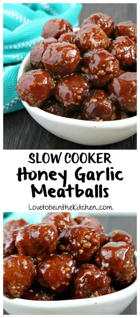 Slow Cooker Tikka Masala, Honey Garlic Meatballs, Garlic Meatballs, Crock Pot Meatballs, Honey Garlic Sauce, Frozen Meatballs, Slow Cooker Meals, Crockpot Recipes Slow Cooker, Idee Pasto Sano