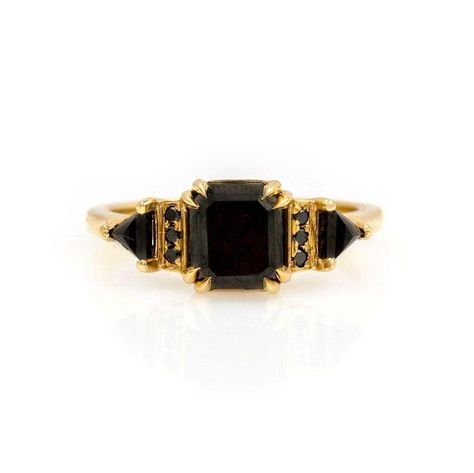 Black Jewelry Rings, Audry Rose, 14k Gold Wedding Ring, Black Onyx Engagement Ring, The Bling Ring, Onyx Engagement Ring, Black Diamond Ring, Black Onyx Ring, Onyx Ring