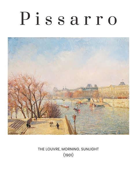 Camille Pissarro art print, famous painting of The Louvre, Morning, Sunlight, near Gisors, Sunset wall poster | free image by rawpixel.com / nap Famous Art Paintings, About Paris, Morning Sunlight, Paris Painting, Art Exhibition Posters, Camille Pissarro, Sunset Wall, European Paintings, Tableau Art