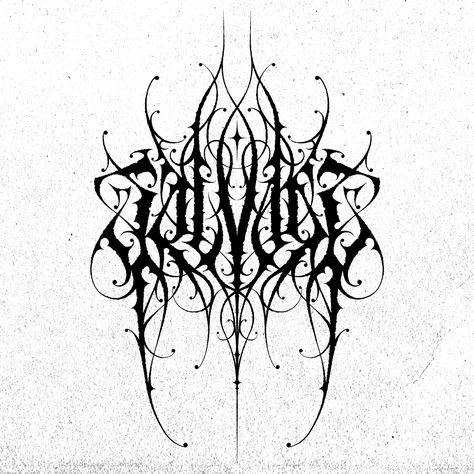 SALVADI lettering logo on Behance Heavy Metal Font, Black Metal Font, Tattoo Alphabet, Tattoo Abstract, Dark Lettering, Filigree Tattoo, Throat Tattoo, Metal Font, Black Metal Art