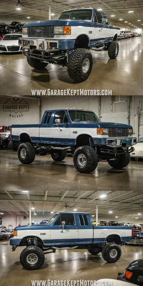 1989 Ford F150, Ford F150 Lifted, F150 Lifted, Truck Builds, Ford Obs, Future Trucks, Two Tone Paint, Jump Seats, Hummer Cars