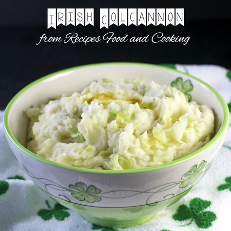 Irish Colcannon made with mashed potatoes, cabbage and green onions. Easy Irish Recipes, Irish Colcannon, Colcannon Recipe, Potatoes Cabbage, Ham And Cabbage, Irish Dishes, Cabbage Steaks, Raw Potato, Irish Stew