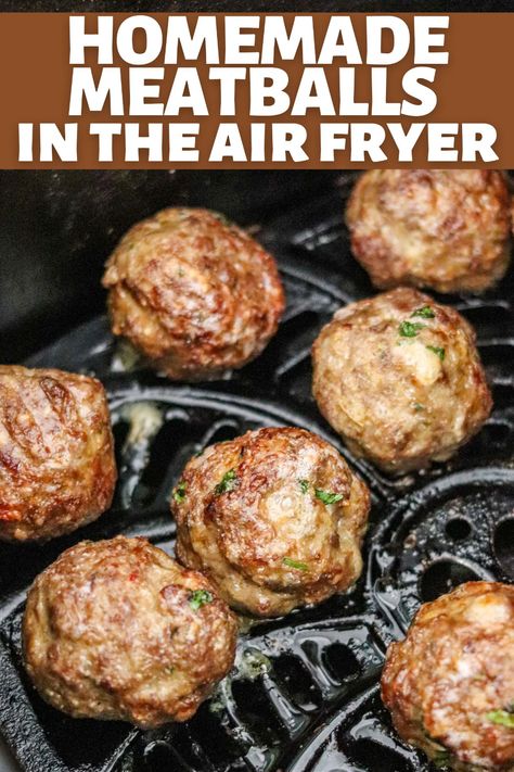 Meatballs Ninja Foodi, Ninja Foodi Meatballs, Frozen Meatballs In Air Fryer, Healthy Ninja Foodi Meals, Ketovore Desserts, Air Fry Meatballs, Meatballs Homemade, Air Fryer Meatballs, Meatball Seasoning