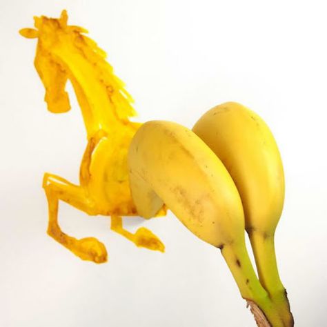 Animal Mashups, Photoshopped Animals, Christoph Niemann, Fruits Decoration, Funny Artwork, Banana Man, Photo Elements, Banana Art, Weird Images