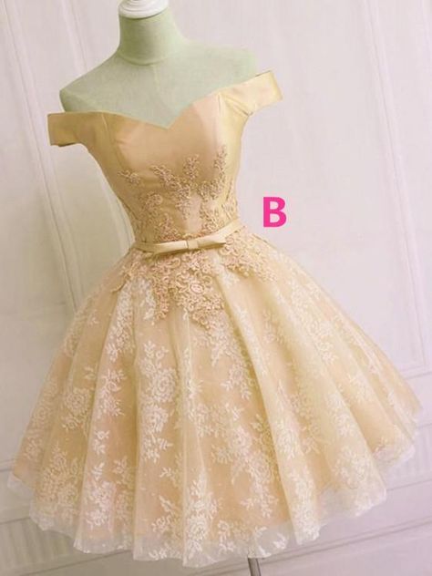 Off the Shoulder Homecoming Dresses Lace Dusty Rose Short Homecoming Dress ARD1208 Homecoming Dresses Yellow, Off The Shoulder Homecoming Dress, Semi Formal Cocktail Dress, Short Lace Bridesmaid Dresses, Burgundy Homecoming Dress, Bridesmaid Dresses Satin, Dresses Yellow, Dama Dresses, Formal Ball Gown