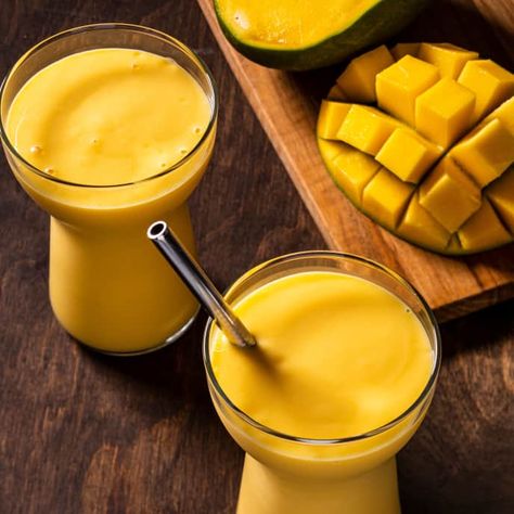 Mango Lassi | America's Test Kitchen Recipe Best Mango Lassi Recipe, Fruit Lassi, Mango Lassi Recipe, Mango Lassi Recipes, Lassi Recipe, Donut Toppings, Lassi Recipes, Caramel Chocolate Bar, Cookie Toppings