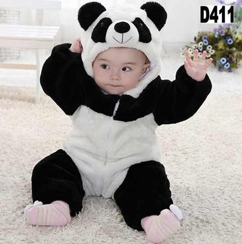 Baby Animal Costumes, Panda Costume, Panda Outfit, Kids Pajamas Girls, Panda Costumes, Hoodie Jumpsuit, Halloween Infantil, Baby Kostüm, Animal Onesie