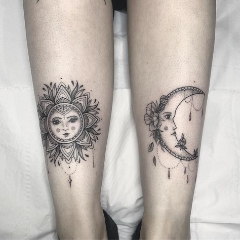 BLACKWORK & A SMIDGE OF PASTEL on Instagram: “Little sun & moon for Lydia this morning on the bottom of her shin’s 🌞🌜🖤” Sun And Moon Shin Tattoo, Pastel Tattoo, Shin Tattoo, Sun And Moon, Sun Moon, Blackwork, I Tattoo, This Morning, Pastel