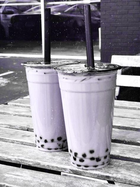 Purple Boba Aesthetic, Veronika Core, Lavender Drink, Taro Boba, Purple Cafe, Purple Poster, Blossom Cookies, Photo Cover, Bubble Milk Tea