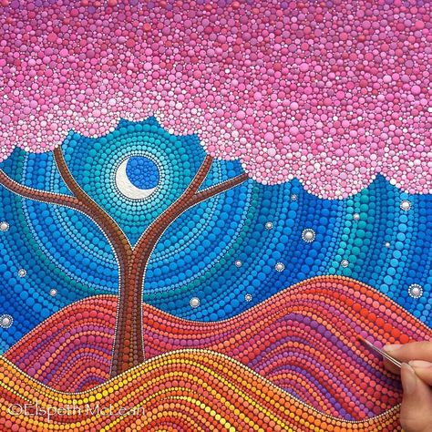 Elspeth Mclean, Aboriginal Dot Art, Tree Of Life Art, Mandala Rocks, Desert Art, Dot Art Painting, Mandala Dots, Mandala Design Art, Mandala Painting