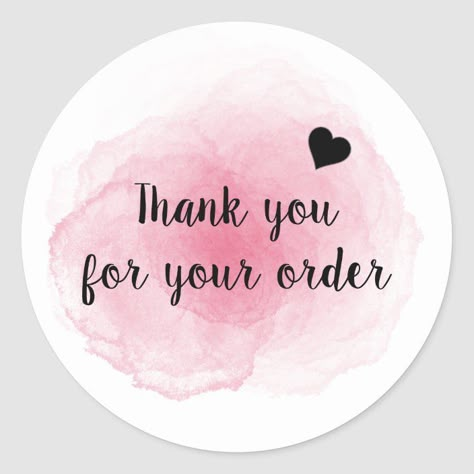 Watercolor Thank You For Your Order Sticker | Thanks For Your Order Stickers, Thank You For Ordering Sticker, Thank You Order Cards, Stickers Thank You, Thank You For Your Order Stickers, Thank You For Your Order Card Design, Ukay Ukay Logo, Thank You Sticker Design, Thank You Stickers Business