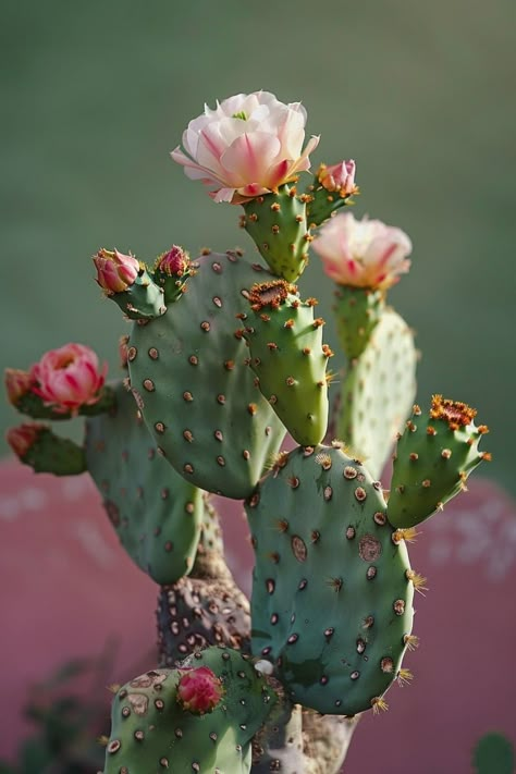 Cactus Photoshoot, Unique Cactus Plants, Cactus With Flowers, Prickly Pear Flowers, Cactus In Bloom, Vintage Bedroom Styles, Cactus Images, Vintage Bedroom Ideas, Cactus Bloom