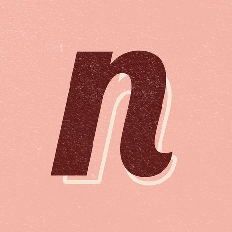 Letter N font printable a to z stylish lettering alphabet | free image by rawpixel.com / jingpixar Huruf P Aesthetic, Abjad Lettering A-z, Handwriting Tag, N Letter Design, 70s Lettering, Cursive Fonts Handwritten, Vintage Handwriting, P Font, 70s Font