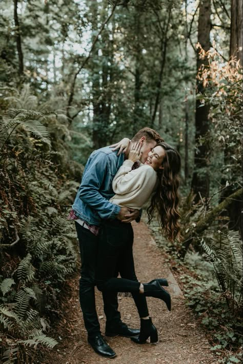 Photo taken by: @hannahmarieephotography website: hannahmarieephoto.com. Location: Muir Woods National Monument, Ca. Elopement Photographer California Weddings Engagement photos Moody photography Couple Love Earth tones Woods Forest Engagement Photos Moody, Engagement Shoots Poses, Forest Engagement Photos, Muir Woods National Monument, Engagement Announcement Photos, Love Earth, Engagement Picture Outfits, Fall Engagement Pictures, Forest Engagement